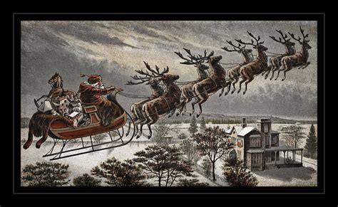 Vintage Photograph of Santa's Sleigh