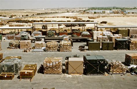 RSAF logistics and supply facilities at a military airbase in Saudi Arabia