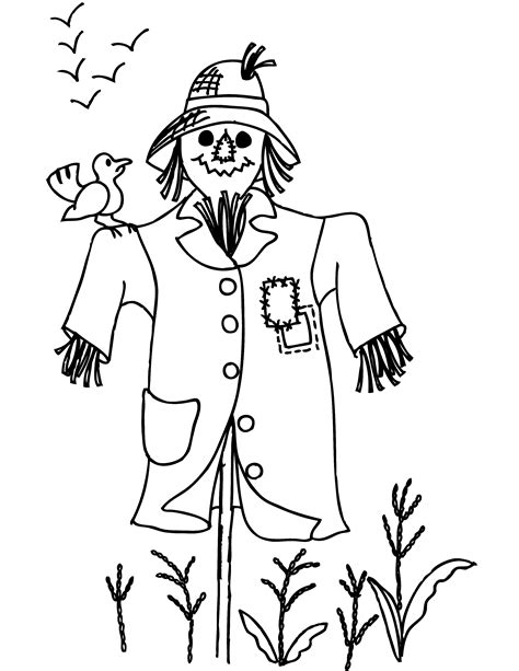 Scarecrow Coloring Page