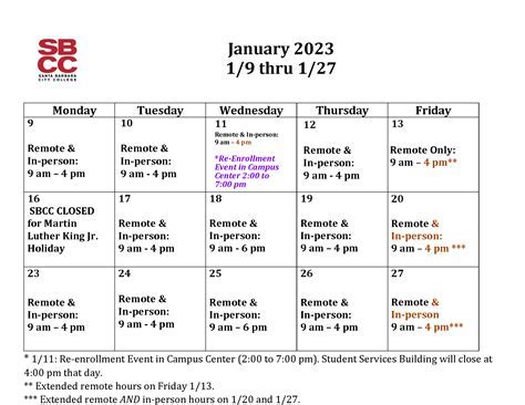 Sccc Academic Calendar Image 2