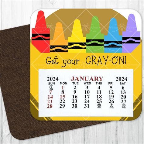 Scenic Compact Fridge Calendar Designs