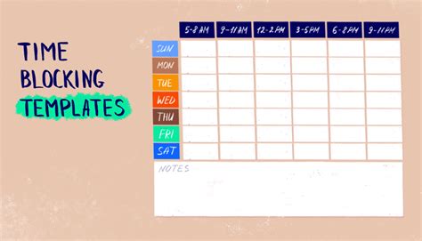 Scheduling time blocks