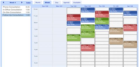 Scheduling Appointments with the 5 MDC Calendar