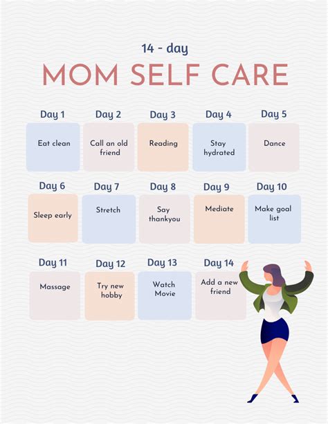 Self-care calendar