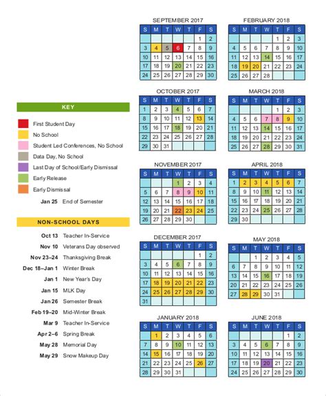 D300 School Calendar Example