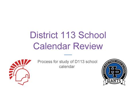 School Calendar Review