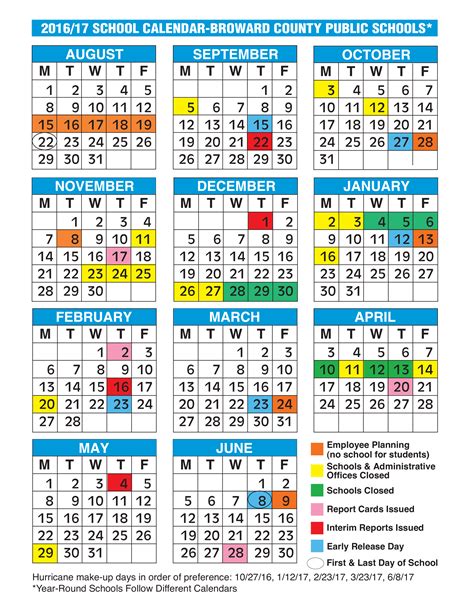 School Calendar Templates