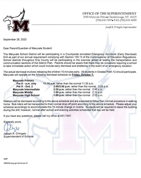 Fort Mill School District Early Release