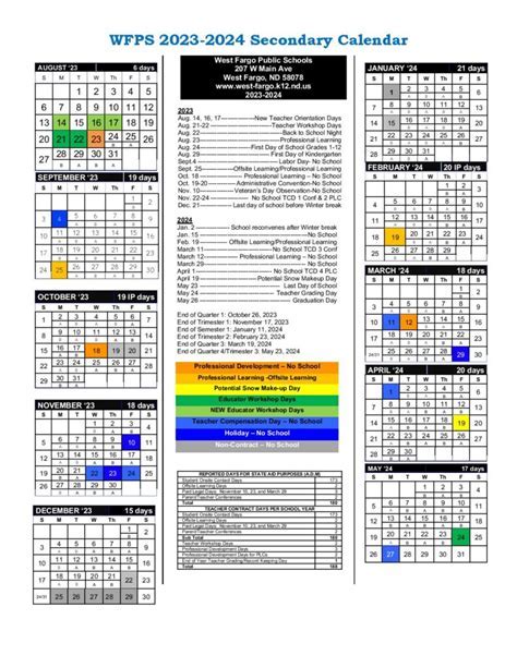 Schools Calendar Key Features