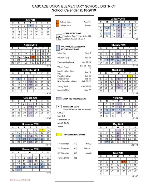 Rutherford County Schools Calendar Layout