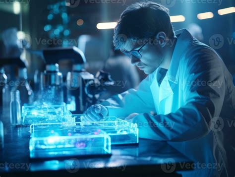 Scientists conducting experiments in a laboratory