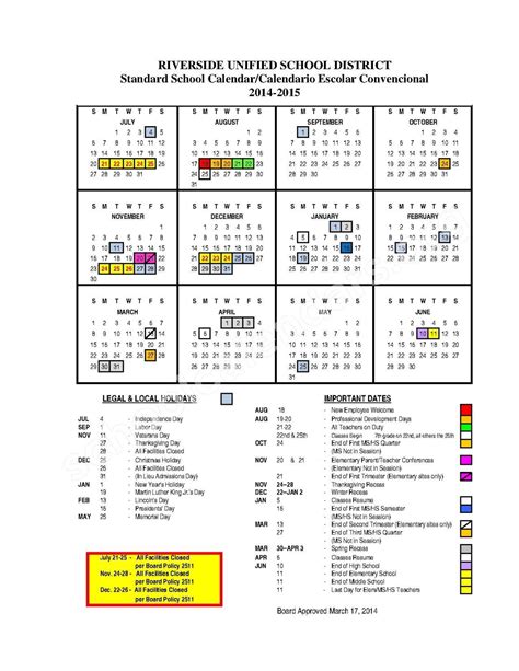 Scucisd School Calendar Time Management