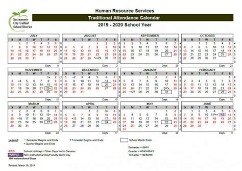 SCUSD Academic Calendar