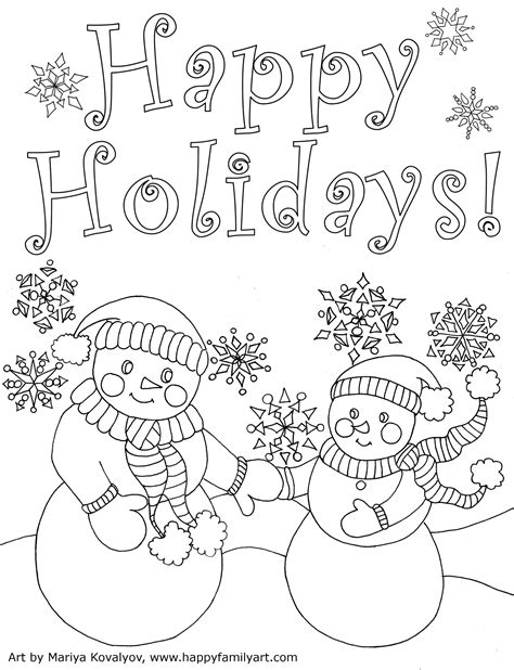 Seasonal coloring pages for kids and adults