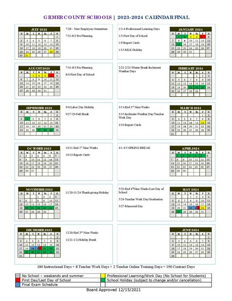 Seattle Charter Schools Calendar