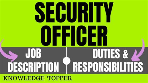 Security Officer Responsibility