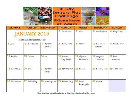 Sensory Play Calendars