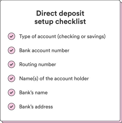 Set Up Direct Deposit Example