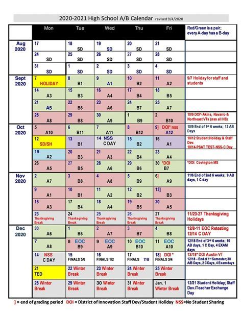 SFA Academic Dates