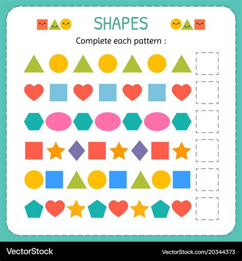 Shapes and Patterns Worksheets