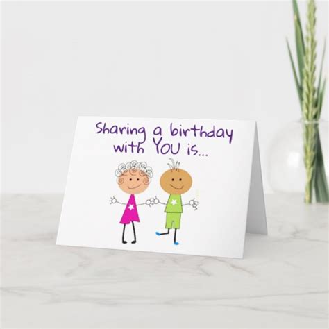 Sharing birthday cards