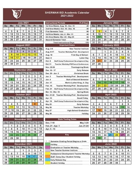 Sherman ISD Calendar Image 10