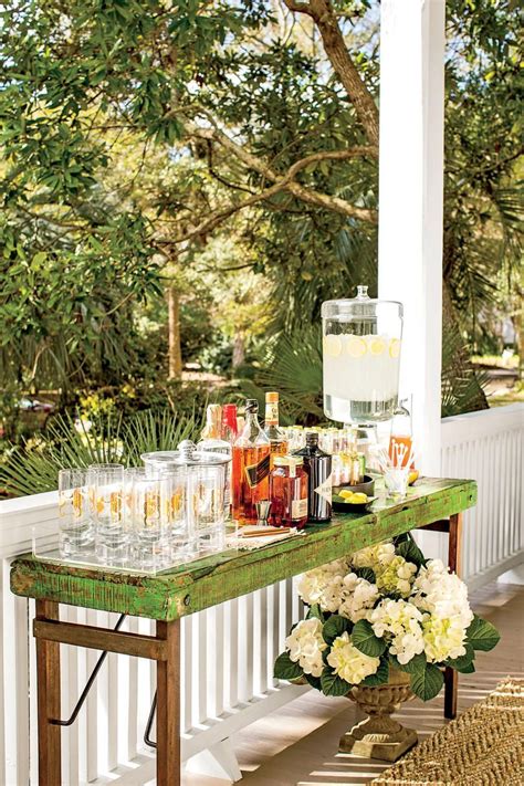 A signature drink on the side porch