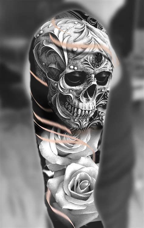 Skull Shoulder Tattoo