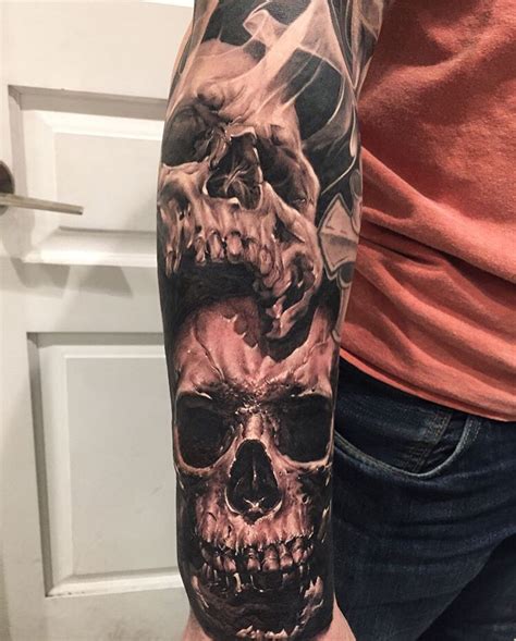 skull sleeve tattoos