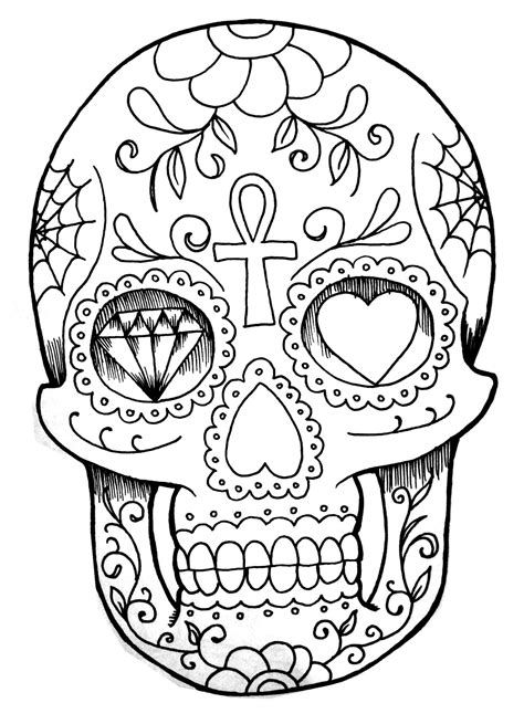 Skull tattoo coloring sheets