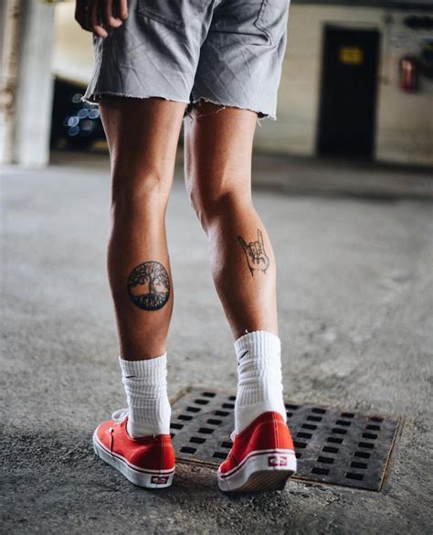 Small Men's Leg Tattoos