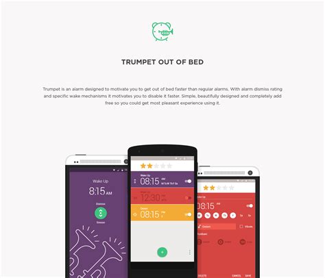 Smartphone app with trumpet alarm sound