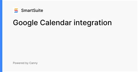 Smartsuite Google Calendar Benefits