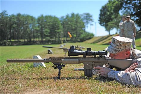 Sniper marksman in training