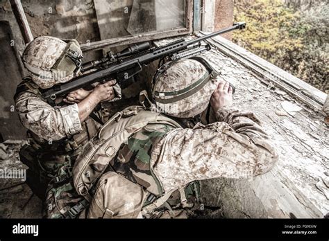 A sniper team in action during a training exercise