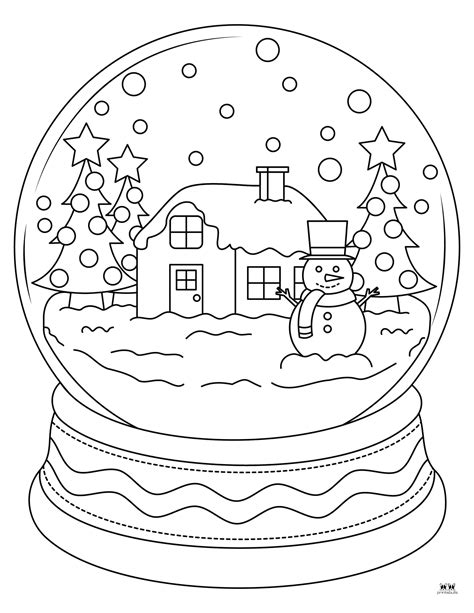 Snow Globe Coloring Pages