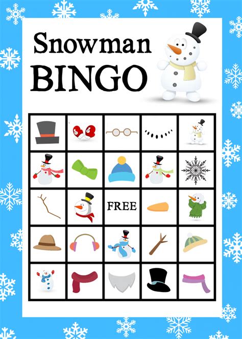 Snowman Bingo and Memory Match