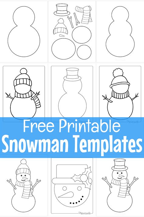 Snowman Printable Templates