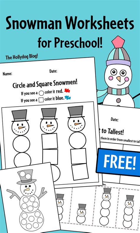 Snowman Printable Worksheets