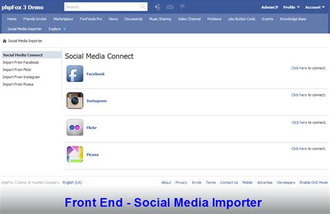 Description of Social Media Import