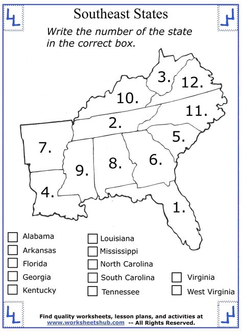 Social studies worksheets for students