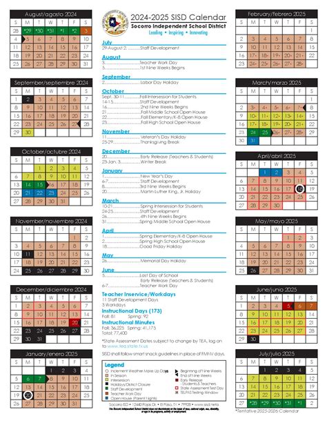 Socorro Isd Calendar