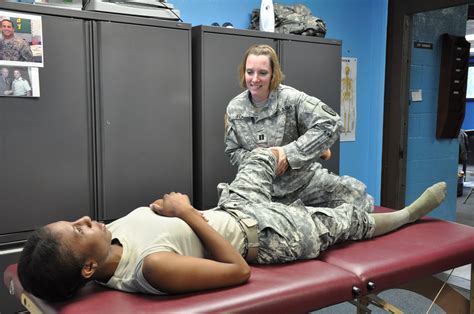 Soldiers participating in physical therapy session