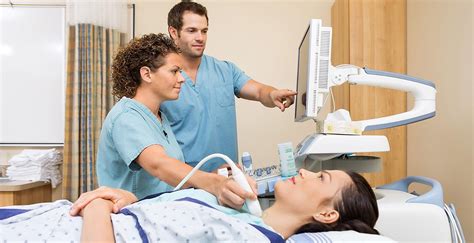 Sonogram Technician with Patient