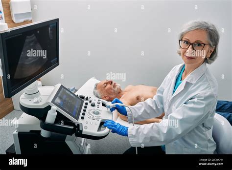 Sonographer with patient