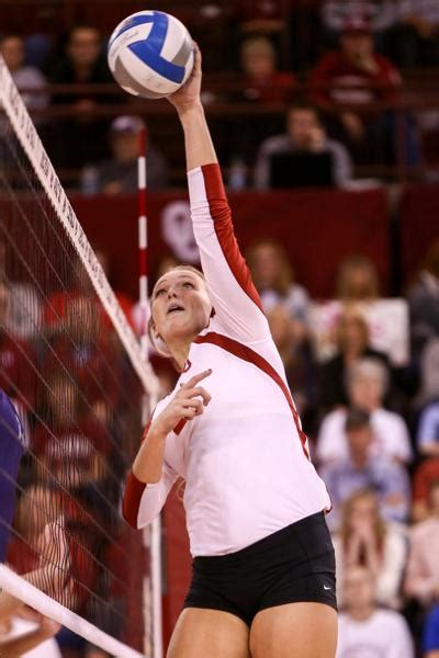 Sooner volleyball team in action