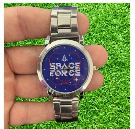 Astronaut wearing a Space Force wristwatch