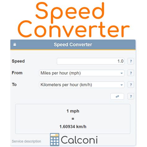 Speed conversion software