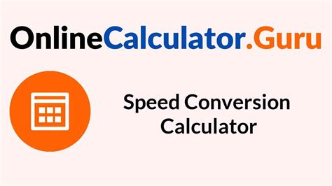 Speed Conversion Tools Online