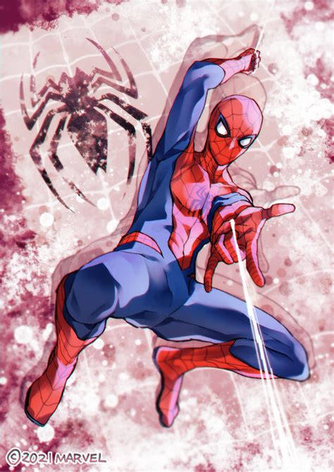 Spiderman in an anime style